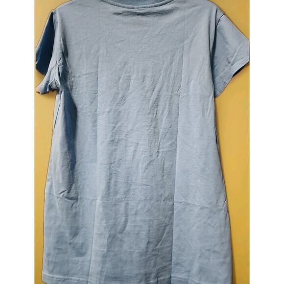 Lasofy Every Day Fashion Ladies Tshirt Blue Medium New CR10 Excellent NWT - Picture 3 of 4